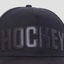 Hockey Truckstop Hat Black Patent Leather -Slam City Shop hockey truckstop cap blk 02