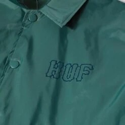 Huf Set H Coaches Jacket Pine -Slam City Shop huf set h coaches jacket pine 003