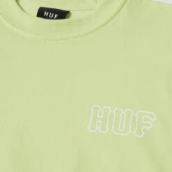 Huf Set H T-Shirt Lime -Slam City Shop huf set h tee lime 003