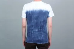 HUF Original Logo Faded Dip Dye T-Shirt Navy -Slam City Shop huf t shirt huf original logo faded dip dye t shirt navy 4300842795078