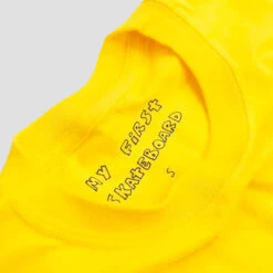 My First Skateboard T-Shirt Yellow -Slam City Shop my first skateboard book tee 02