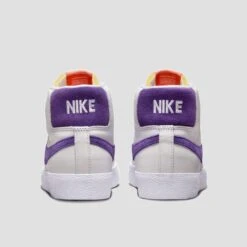 Nike SB Zoom Blazer Mid ISO Skate Shoes White / Court Purple -Slam City Shop nike sb footwear nike sb zoom blazer mid iso skate shoes white court purple 30326266167366