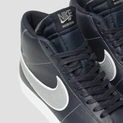 Nike SB Zoom Blazer Mid MS QS Blackened Blue / Wolf Grey -Slam City Shop nike sb footwear nike sb zoom blazer mid ms qs blackened blue wolf grey 30162694963270