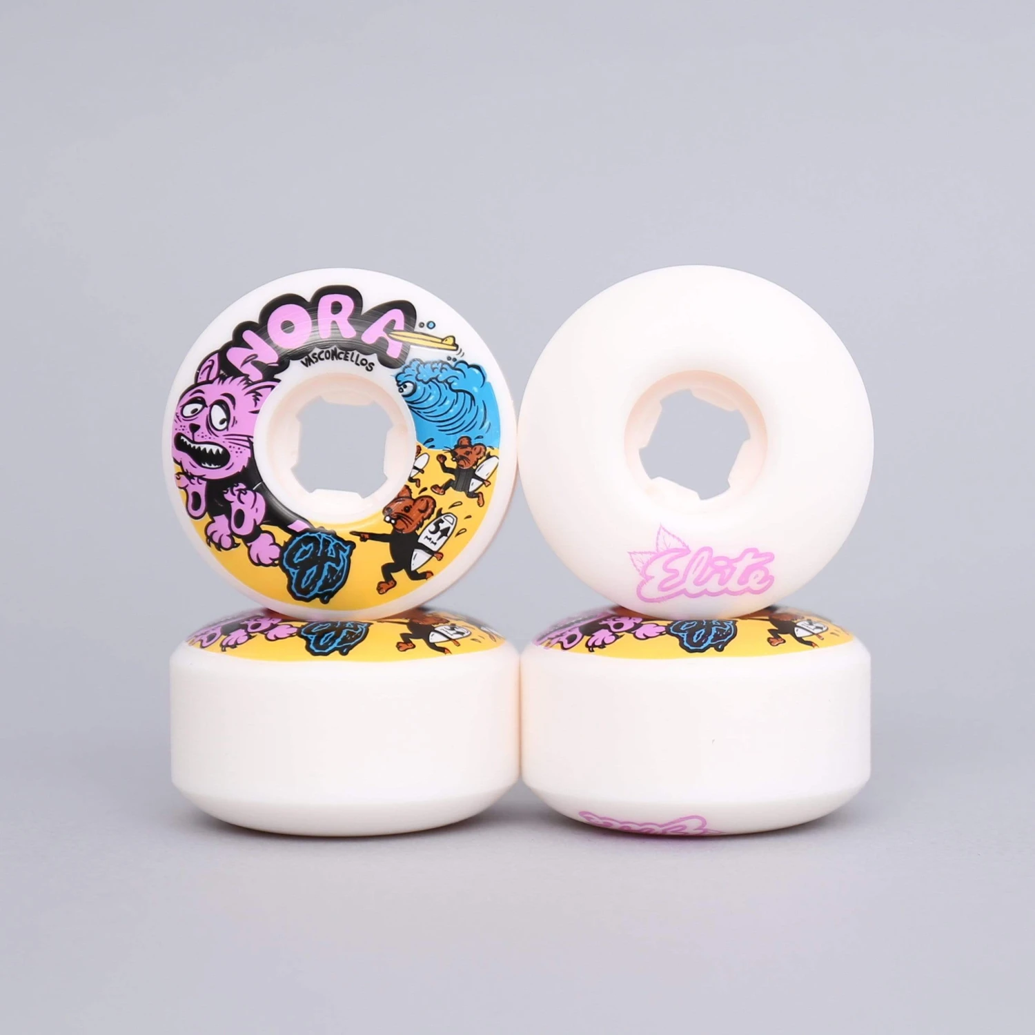 OJ 54mm 101A Nora Vasconcellos Surfs Up 2 Elite Edge Skateboard Wheels White 1 OJ 54mm 101A Nora Vasconcellos Surfs Up 2 Elite Edge Skateboard Wheels White