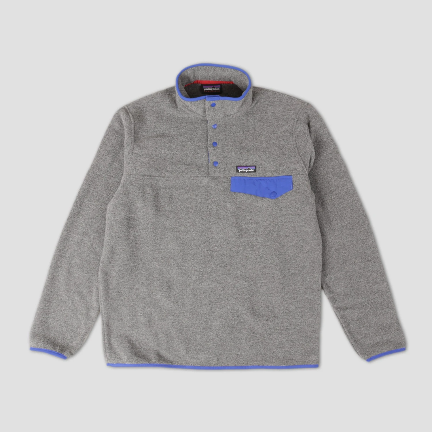 Patagonia Lightweight Synchilla Snap T Fleece Pullover Nickel / Passage Blue 1 Patagonia Lightweight Synchilla Snap T Fleece Pullover Nickel / Passage Blue