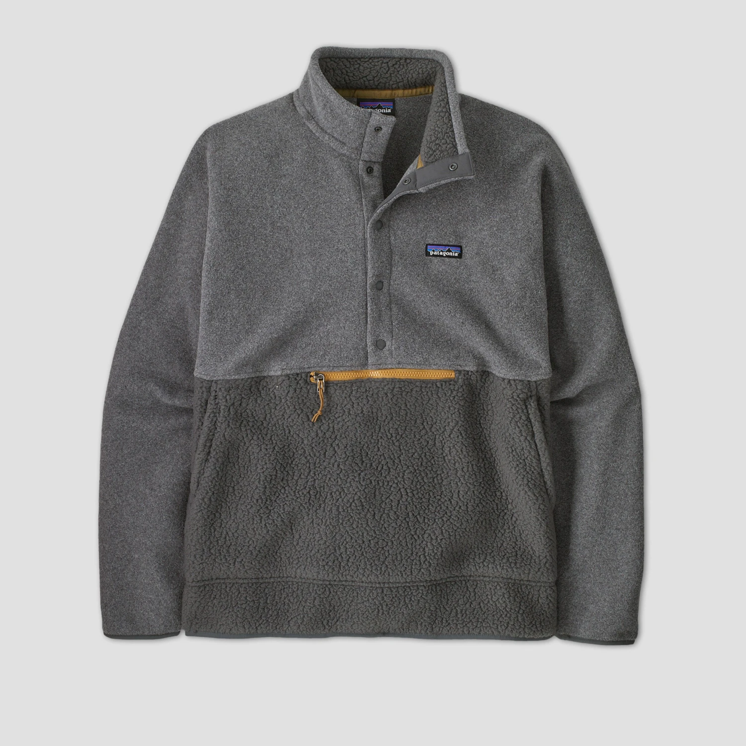 Patagonia Retro Pile Half-Snap Fleece Pullover Forge Grey 1 Patagonia Retro Pile Half-Snap Fleece Pullover Forge Grey