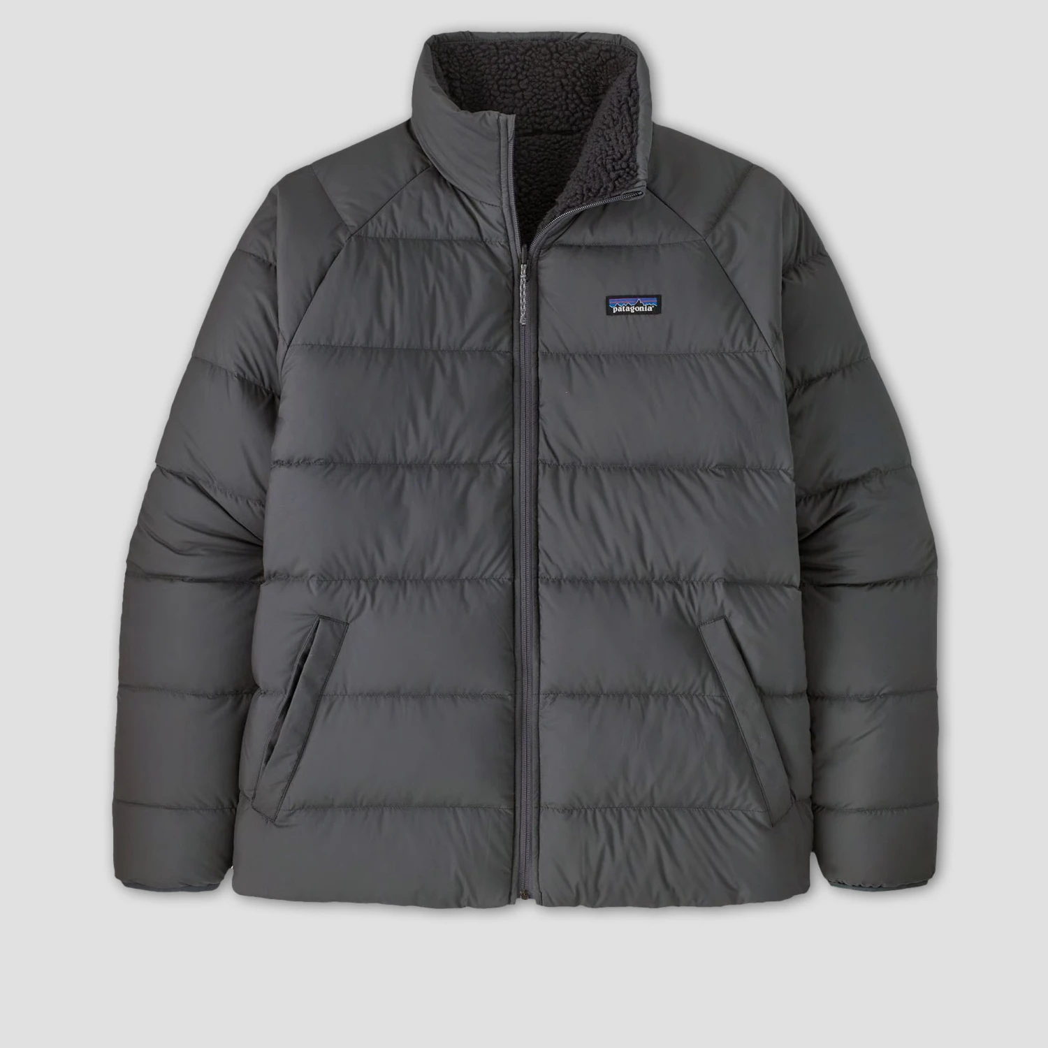 Patagonia Reversible Silent Down Jacket Forge Grey 1 Patagonia Reversible Silent Down Jacket Forge Grey