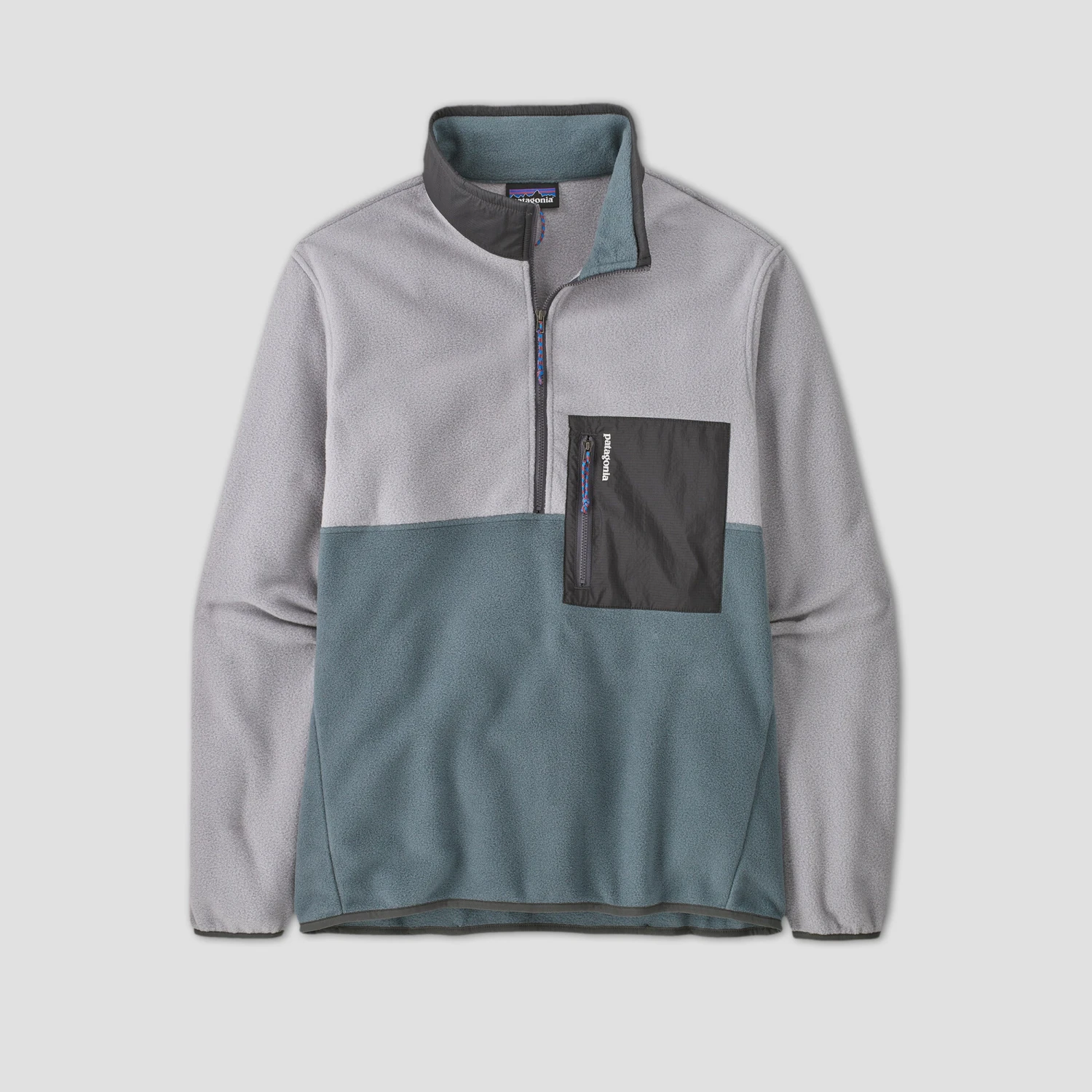 Patagonia Microdini 1/2 Zip Fleece Pullover Nouveau Green / Salt Grey 1 Patagonia Microdini 1/2 Zip Fleece Pullover Nouveau Green / Salt Grey
