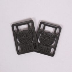 Pig 1/4 Piles Hard Skateboard Riser Pads Black