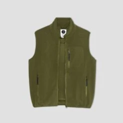 Polar Basic Fleece Vest Army Green -Slam City Shop polar jacket polar basic fleece vest army green 30325936685126