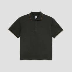 Polar Checkered Surf Polo Shirt Dirty Black