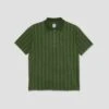 Polar Road Zip Polo Shirt Dark Green