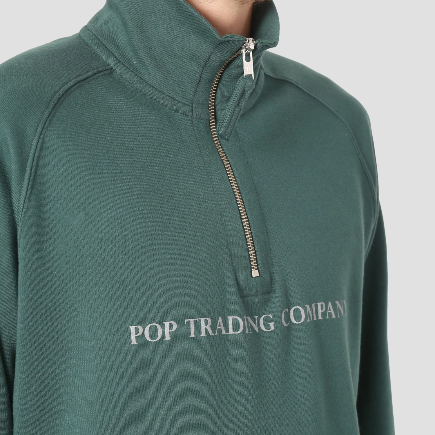 Pop Trading Sportswear Company Lightweight Half Zip Sports Green 4 Pop Trading Sportswear Company Lightweight Half Zip Sports Green - Image 4