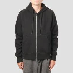 Pop Trading Double Zip Logo Hood Black
