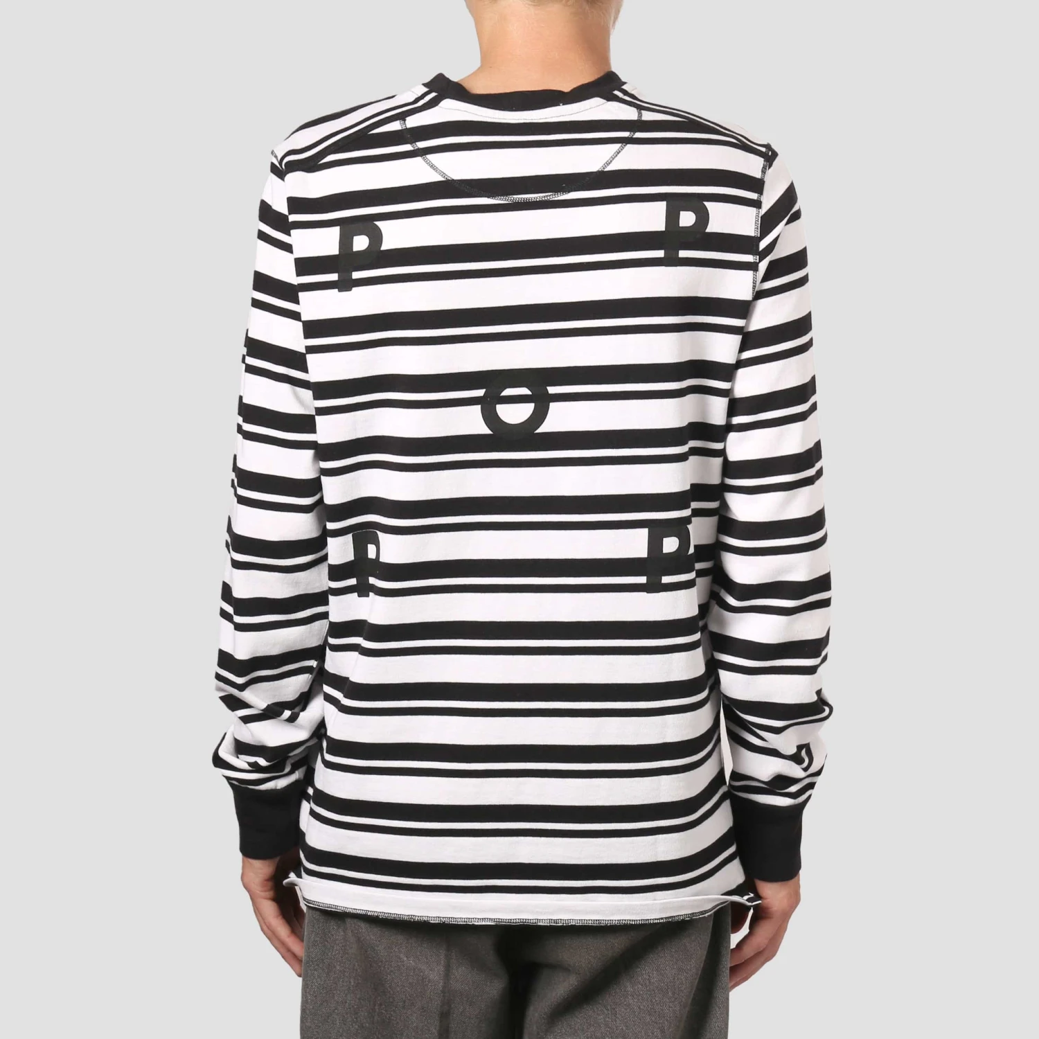 Pop Trading Striped Longsleeve T-Shirt Black / White 1 Pop Trading Striped Longsleeve T-Shirt Black / White