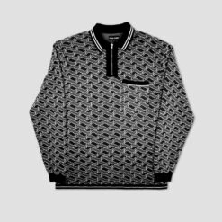 PassPort Stacked Tilde Polo Longsleeve Knit Black