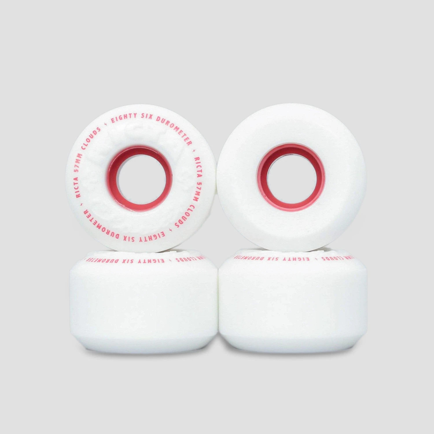 Ricta 57mm 86A Clouds Wheels White / Red 1 Ricta 57mm 86A Clouds Wheels White / Red