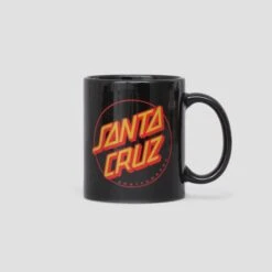 Santa Cruz Classic Dot Mug Black -Slam City Shop santa cruz mug santa cruz classic dot mug black 29793309065286