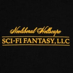 Sci-Fi Fantasy Neoliberal T-Shirt Black -Slam City Shop sci fi neolib tee blk 03
