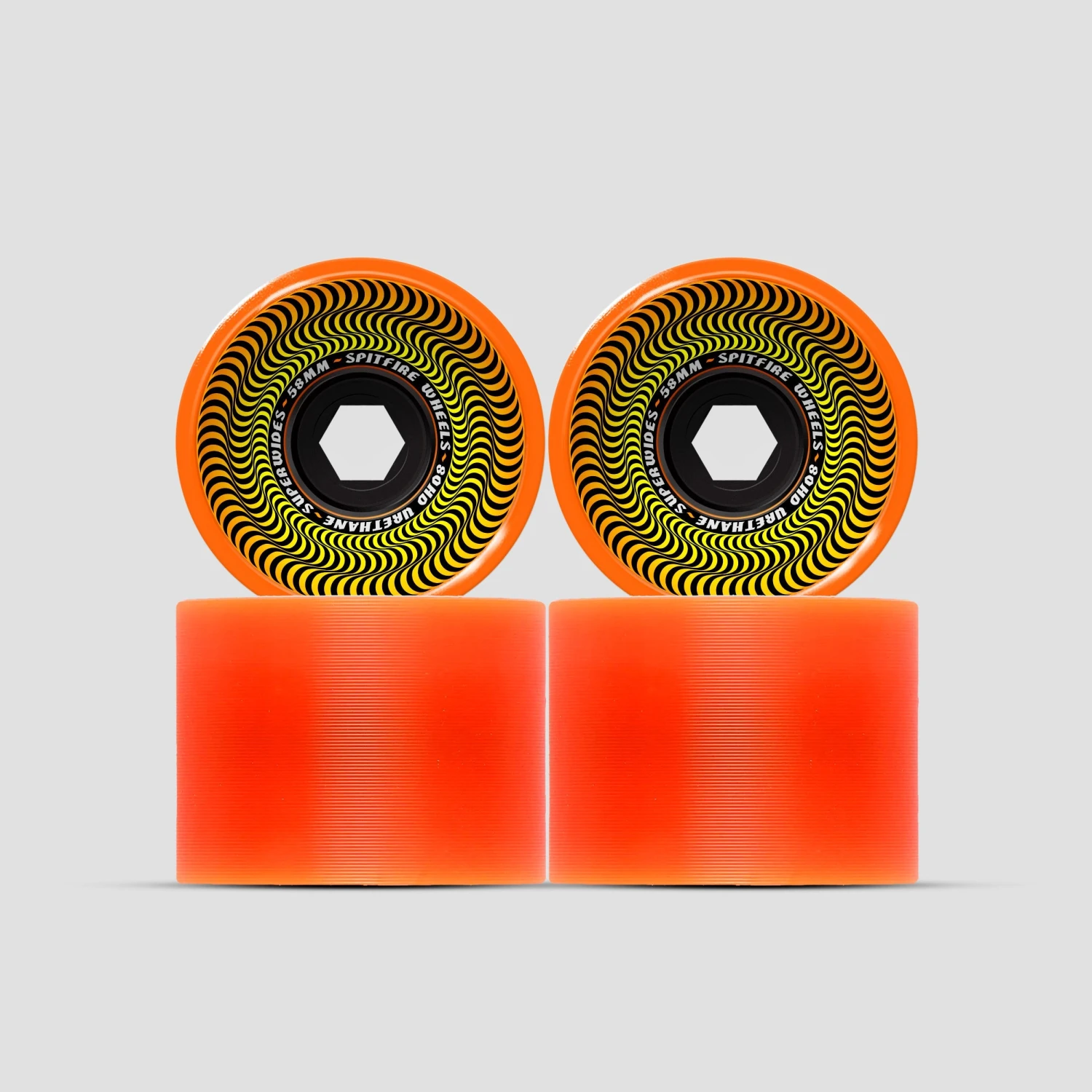 Spitfire 58mm Skateboard Wheels Superwides 80HD Orange 1 Spitfire 58mm Skateboard Wheels Superwides 80HD Orange