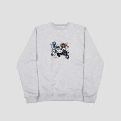 Skateboard Cafe "Dancing" Crew Heather Grey