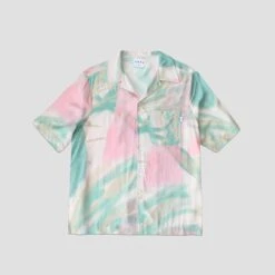 Skateboard Cafe JLH Button Up Shirt Cream/Green