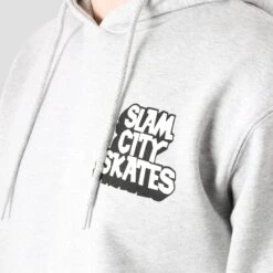 Slam City Skates Classic Chest Logo Hood Heather Grey -Slam City Shop slam city skates hood slam city skates classic chest logo hood heather grey 30029203243078