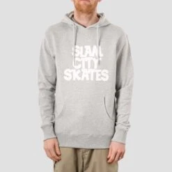 Slam City Skates Classic Logo Hood Heather Grey