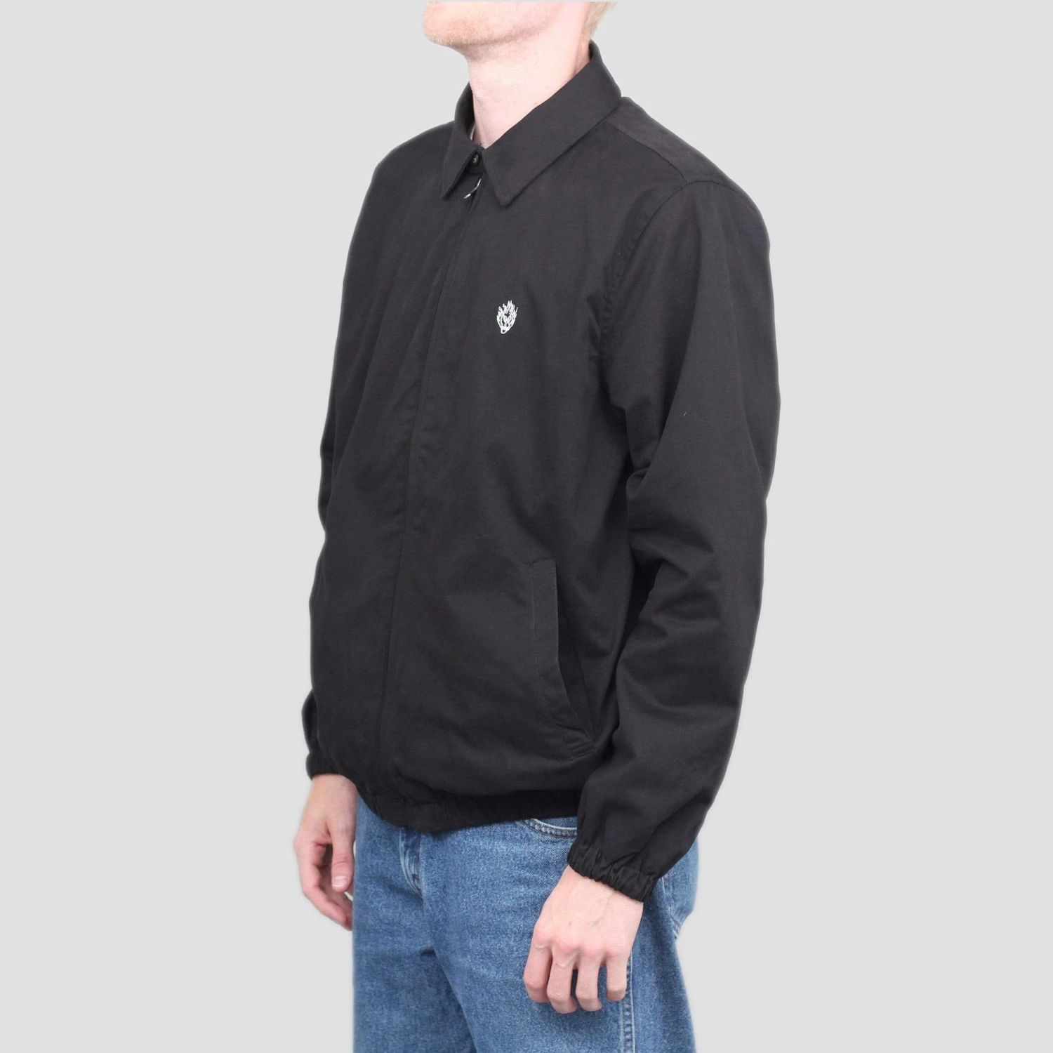 Slam City Skates Flamehead Harrington Jacket Black 2 Slam City Skates Flamehead Harrington Jacket Black - Image 2