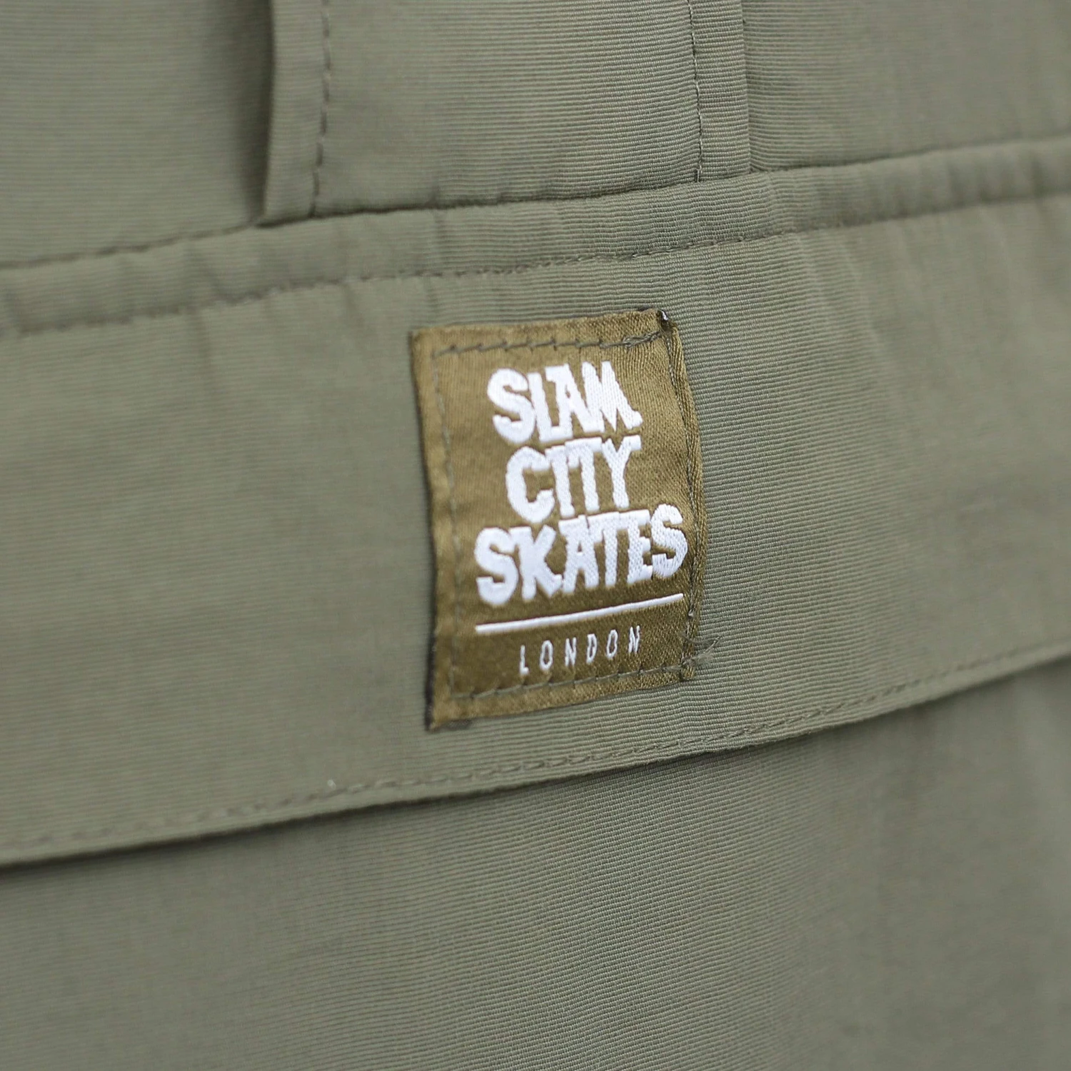 Slam City Skates Half Zip Shell Jacket Olive 5 Slam City Skates Half Zip Shell Jacket Olive - Image 5