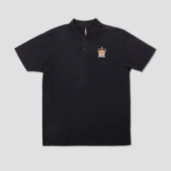 Slam City Skates Crown Embroidered Polo Black