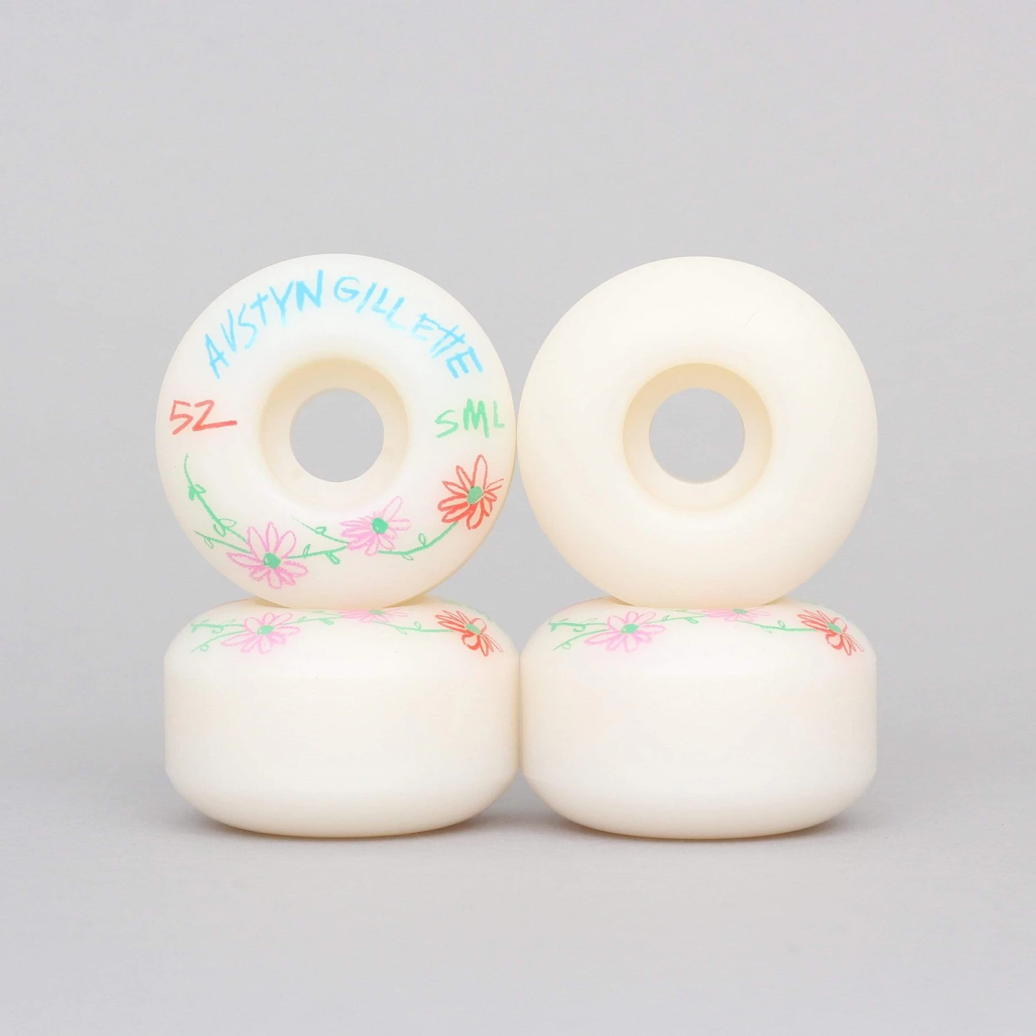 SML 52mm Austin Gillette Pencil Pushers OG Wide Skateboard Wheels White 1 SML 52mm Austin Gillette Pencil Pushers OG Wide Skateboard Wheels White
