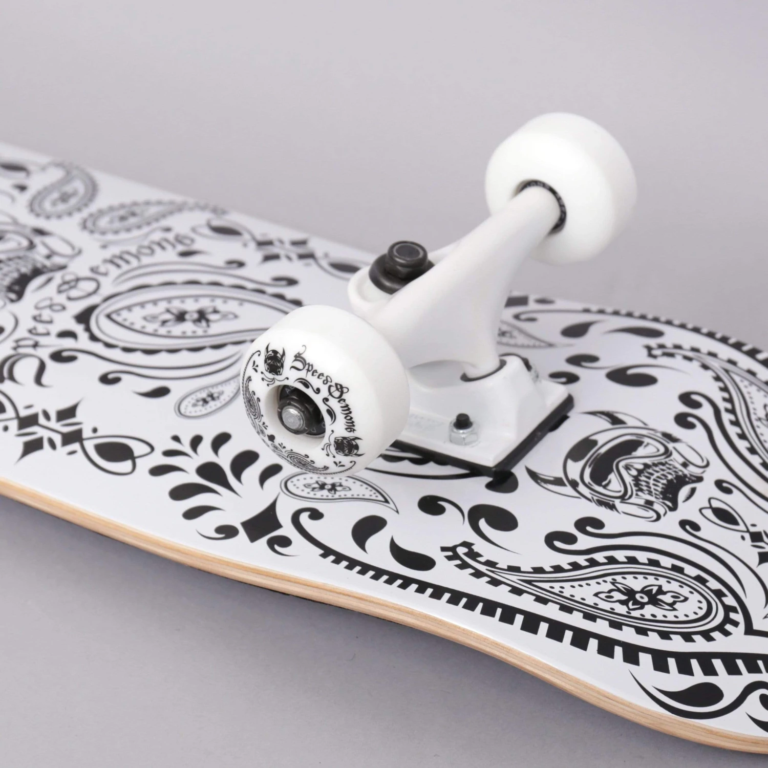 Speed Demons 7.75 Bandana Complete Skateboard Black / White 2 Speed Demons 7.75 Bandana Complete Skateboard Black / White - Image 2