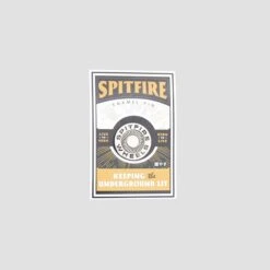 Spitfire Swirl Lapel Pin Badge Polished Silver / Black