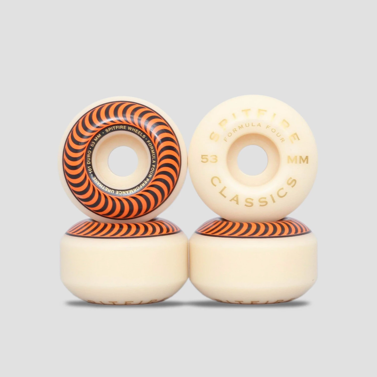 Spitfire 53mm 101A Formula Four Classics Wheels Natural / Orange 1 Spitfire 53mm 101A Formula Four Classics Wheels Natural / Orange