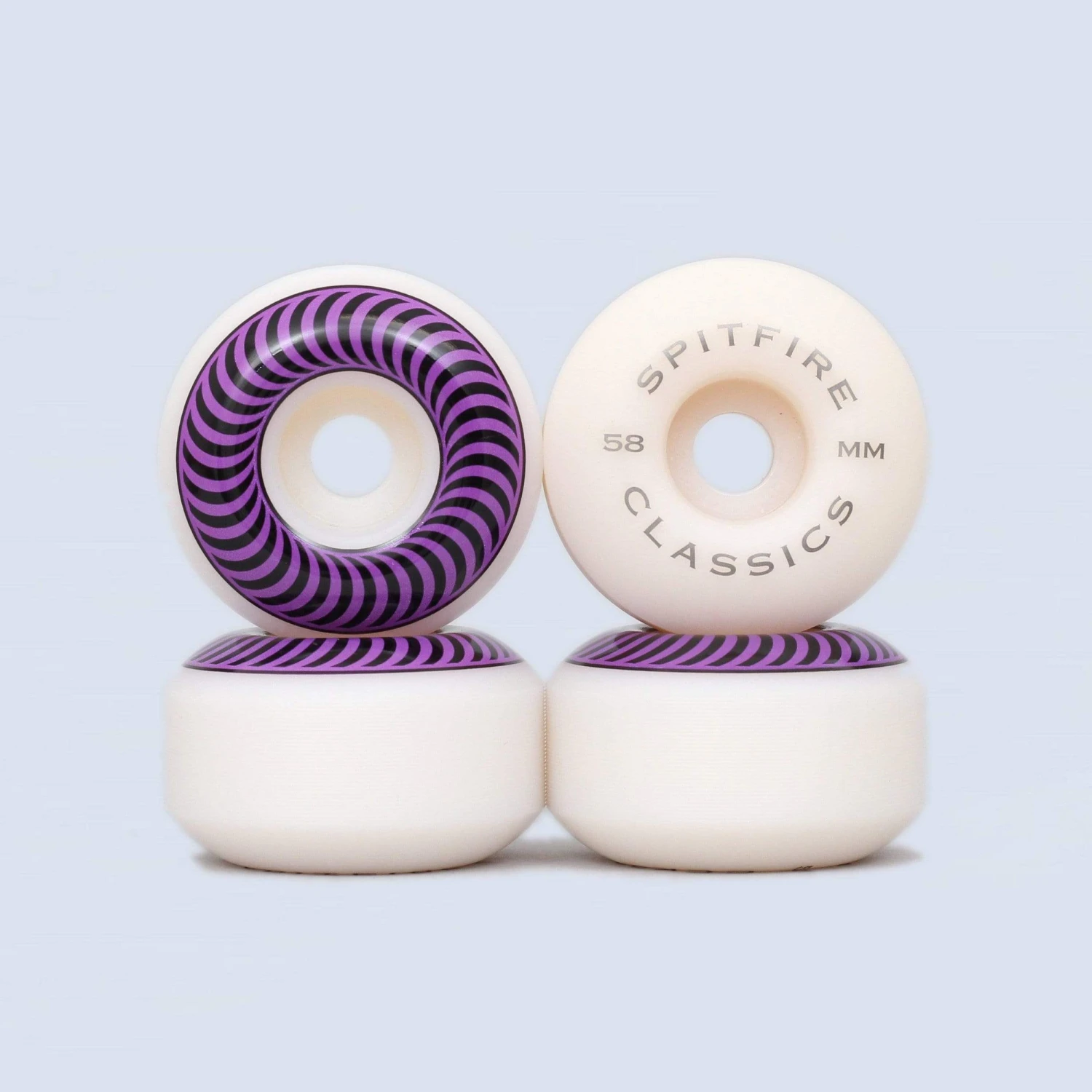 Spitfire 58mm Classic Skateboard Wheels White 1 Spitfire 58mm Classic Skateboard Wheels White