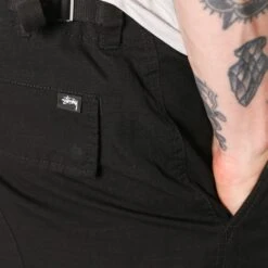 Stussy Ripstop Surplus Cargo Pants Black 9 Stussy Ripstop Surplus Cargo Pants Black -Slam City Shop stussy pant stussy ripstop surplus cargo pants black 29456115335238