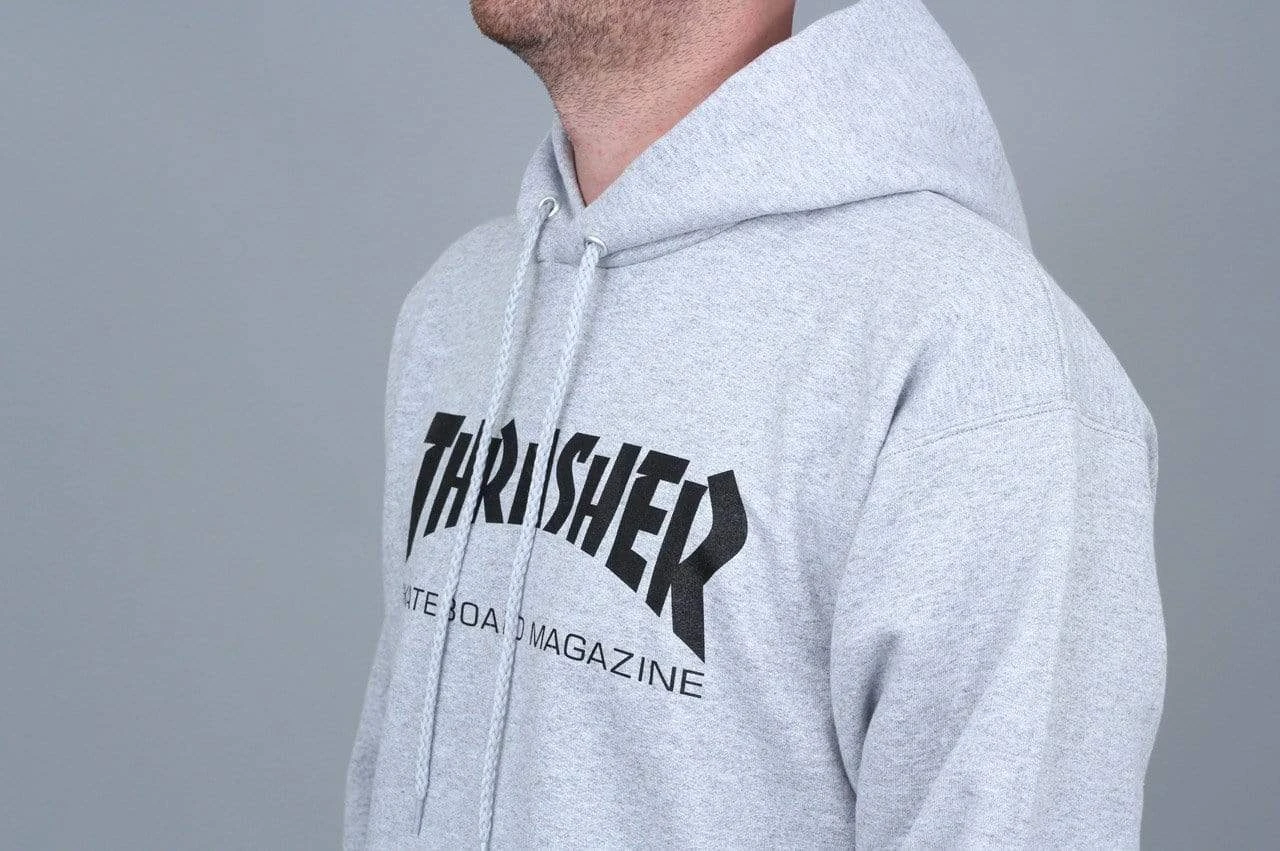 Thrasher Mag Logo Hood Grey / Black 2 Thrasher Mag Logo Hood Grey / Black - Image 2
