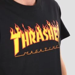 Thrasher Flame Logo T-Shirt Black -Slam City Shop thrasher t shirt thrasher flame logo t shirt black 29573617025094
