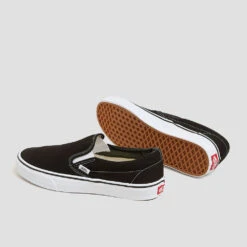 Vans Classic Slip-On Skate Shoes Black -Slam City Shop vans classic slip on blk 03
