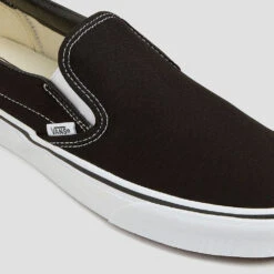 Vans Classic Slip-On Skate Shoes Black -Slam City Shop vans classic slip on blk 04