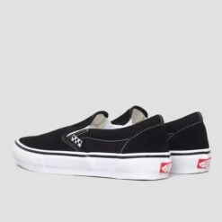 Vans Skate Slip-On Shoes Black / White 8 Vans Skate Slip-On Shoes Black / White -Slam City Shop vans footwear vans skate slip on shoes black white 30218469802054