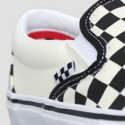 Vans Skate Slip-On Shoes (Checkerboard) Black / Off White -Slam City Shop vans footwear vans skate slip on shoes checkerboard black off white 30218366877766