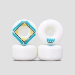Wayward 53mm Waypoint Wheels White / Teal / Yellow