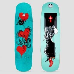 Welcome 8.8 Tusk Daniel Vargas Pro Model On Effigy Skateboard Deck Teal / Silver