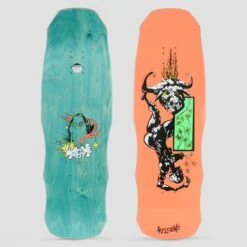 Welcome 9.75 Horny On Dark Lord Skateboard Deck Neon Orange